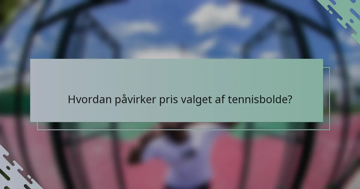 Hvordan påvirker pris valget af tennisbolde?